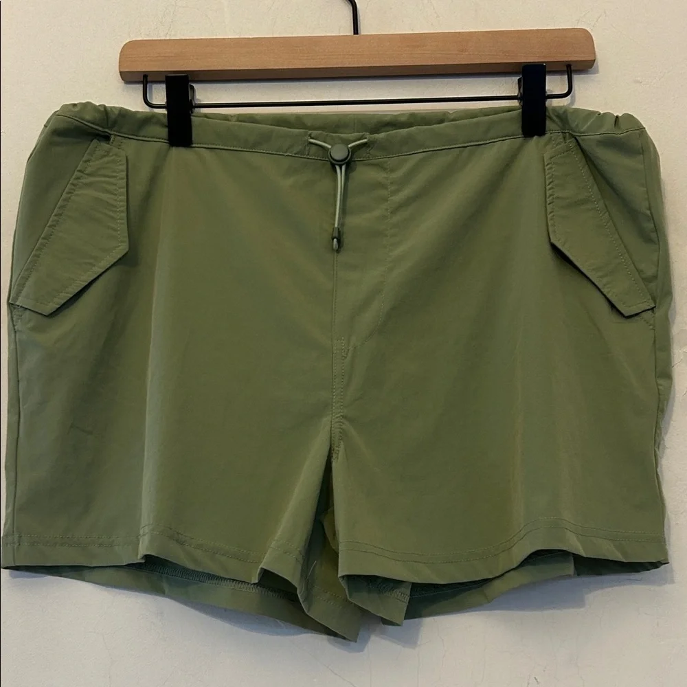 Hyfve Women’s Olive Green Performance Shorts Drawstring Size M EUC